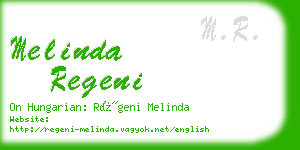 melinda regeni business card